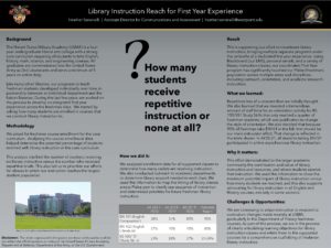 "Library Instruction Reach" poster.