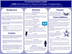 "A Learning Analytics Toolkit" poster.
